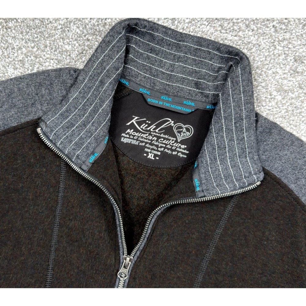 Kuhl Kashmira Jacket Womens XL Brown Gray Fleece Full Zip Pockets Outdoor Warm